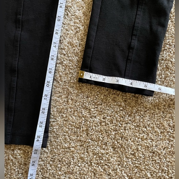 BCBGMaxAzria Seamed Pull On Pants Jeggings Women’s Large Petite Black Comfort - Picture 11 of 12